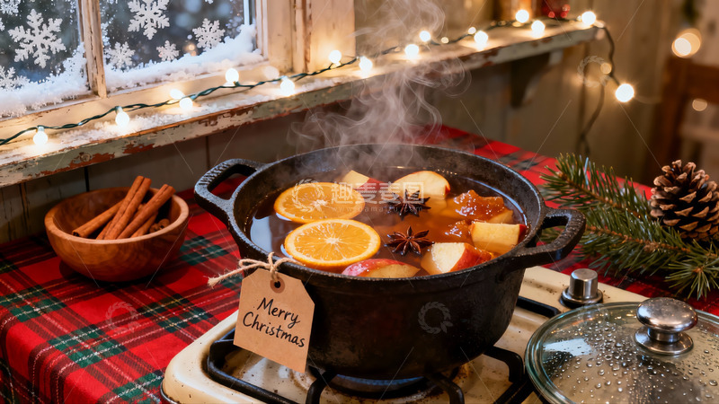高清大图下载【趣麦麦图】圣诞热饮飘香节日氛围浓厚