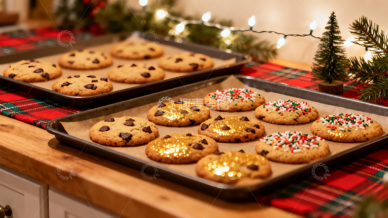 高清大图下载【趣麦麦图】节日饼干摆盘温馨诱人