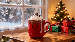 圣诞热饮与节日装饰