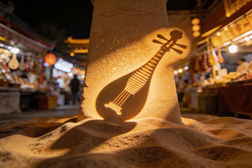夜市沙雕乐器光影艺术
