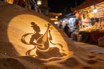 夜市沙雕光影艺术