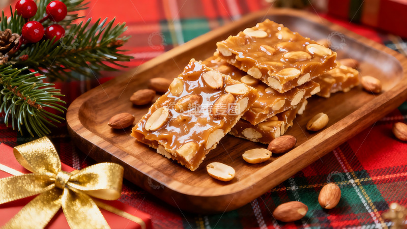 高清大图下载【趣麦麦图】圣诞坚果糖摆盘