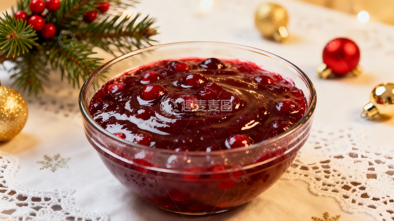 高清大图下载【趣麦麦图】圣诞浆果酱与节日装饰