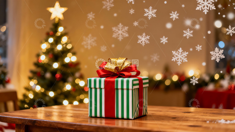 高清大图下载【趣麦麦图】圣诞礼物与装饰树
