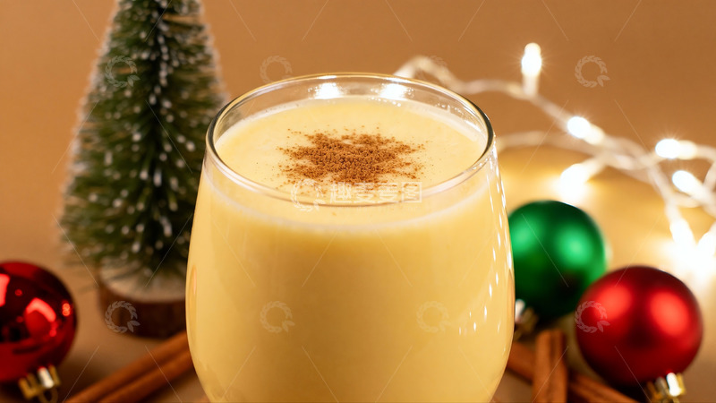 高清大图下载【趣麦麦图】节日饮品配圣诞装饰