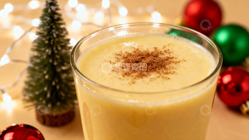 高清大图下载【趣麦麦图】节日饮品点缀圣诞装饰