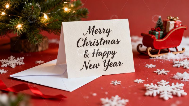 高清大图下载【趣麦麦图】圣诞贺卡与节日装饰摆拍