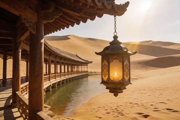 沙漠古亭与烛灯