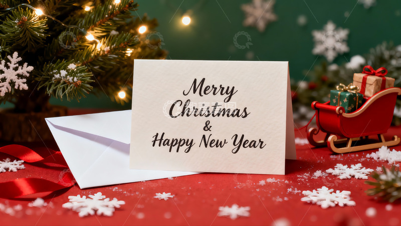 高清大图下载【趣麦麦图】圣诞贺卡与节日装饰摆拍