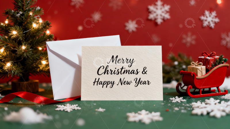 高清大图下载【趣麦麦图】圣诞贺卡与节日装饰摆拍