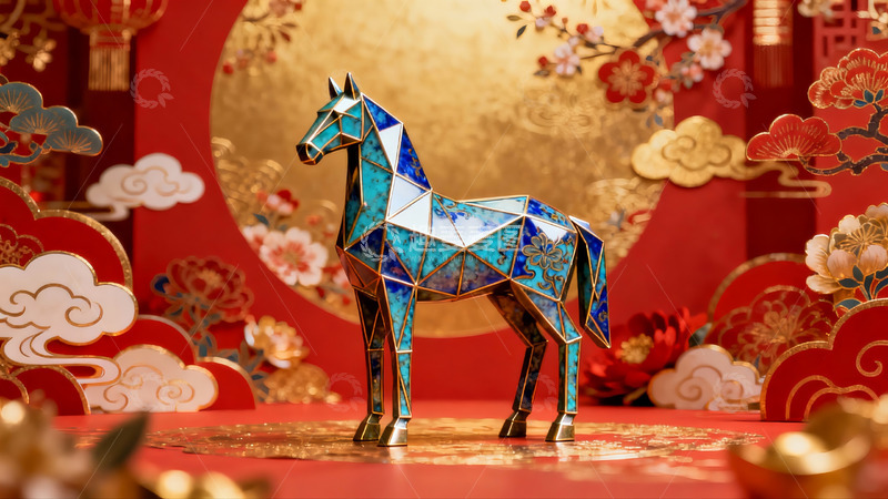 高清大图下载【趣麦麦图】中式风格马形装饰品特写