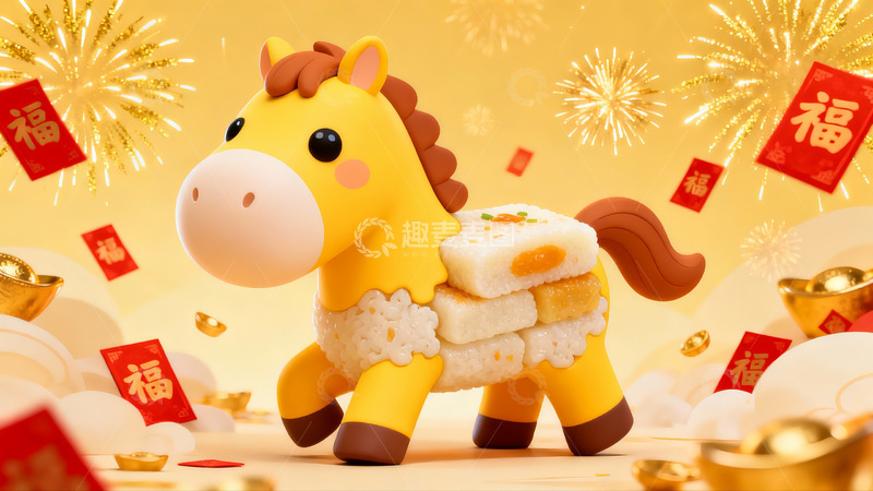 高清大图下载【趣麦麦图】卡通马形寿司创意设计