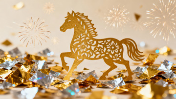 金色纸马烟花礼花纸屑