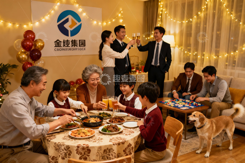 高清大图下载【趣麦麦图】家庭聚会欢庆时刻