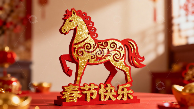 高清大图下载【趣麦麦图】春节装饰马摆件