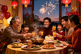 家庭欢聚庆团圆夜