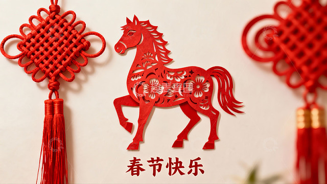 春节剪纸装饰迎新年