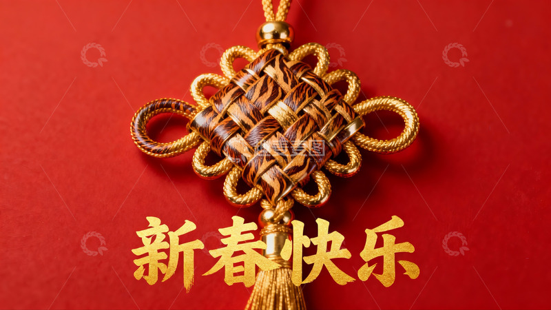 高清大图下载【趣麦麦图】新春红色挂饰祈福吉祥