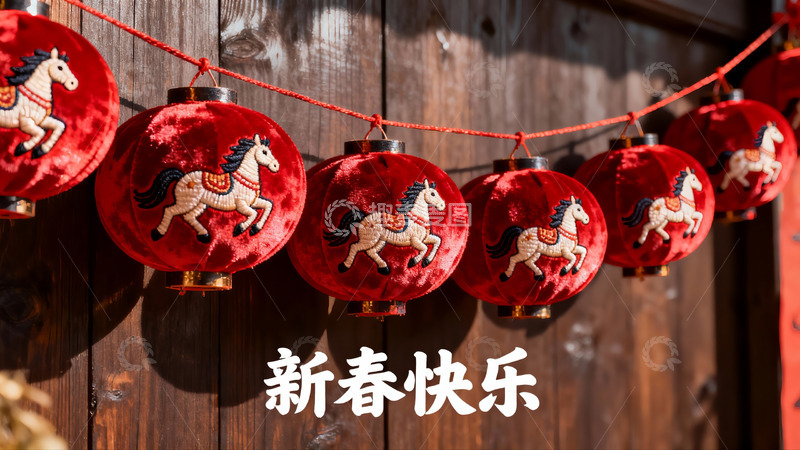 高清大图下载【趣麦麦图】春节红灯笼挂饰