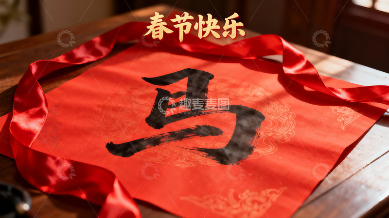 高清大图下载【趣麦麦图】春节红色剪纸装饰