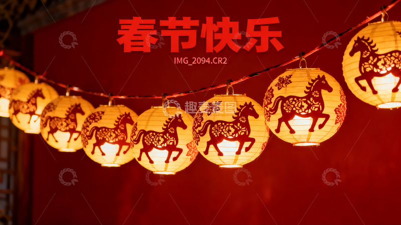 高清大图下载【趣麦麦图】春节灯笼挂饰喜庆氛围