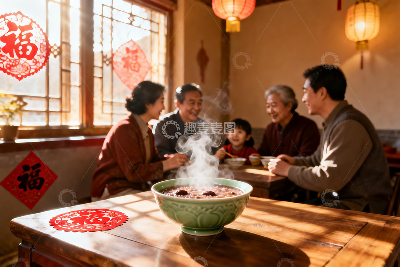 高清大图下载【趣麦麦图】家庭聚餐其乐融融