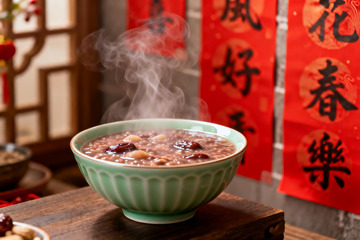 热气腾腾的红豆粥