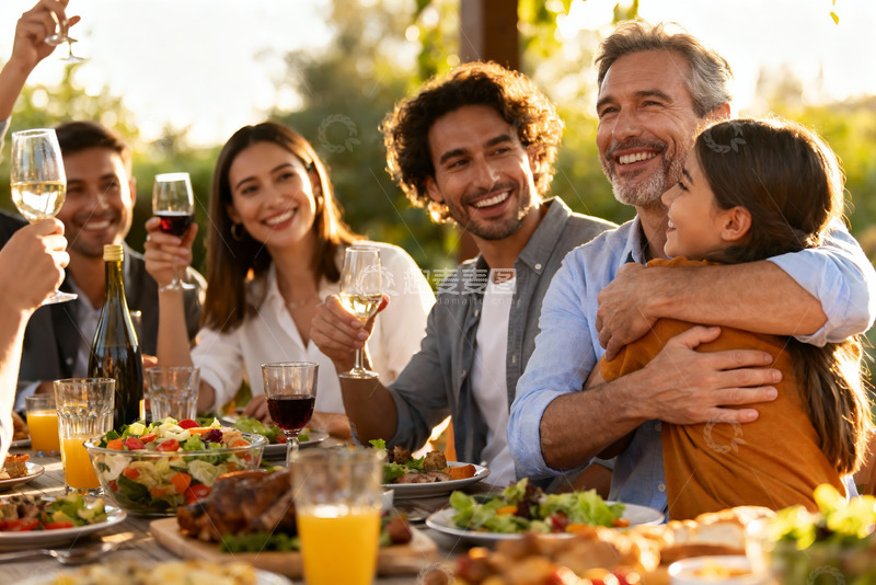高清大图下载【趣麦麦图】户外聚餐欢庆时刻