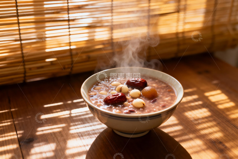 高清大图下载【趣麦麦图】热气腾腾的粥品特写
