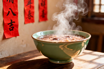 热气腾腾的红豆粥