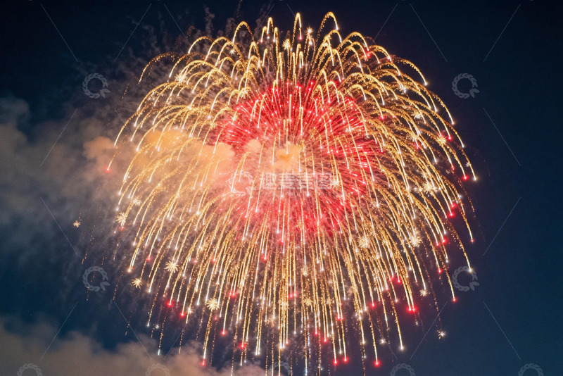 高清大图下载【趣麦麦图】夜空烟花绽放绚丽多彩