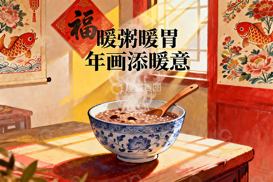 热粥暖胃年画添喜
