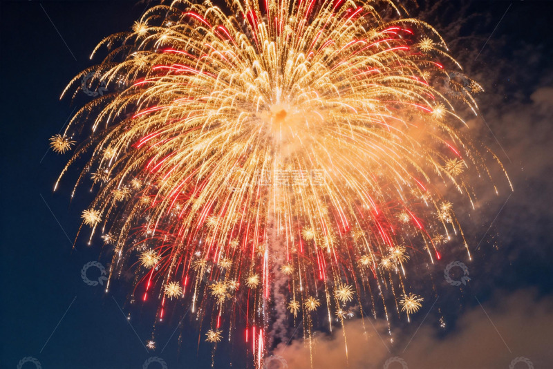 高清大图下载【趣麦麦图】夜空中绽放的绚丽烟花