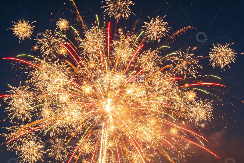 高清大图下载【趣麦麦图】夜空烟花绽放绚丽多彩