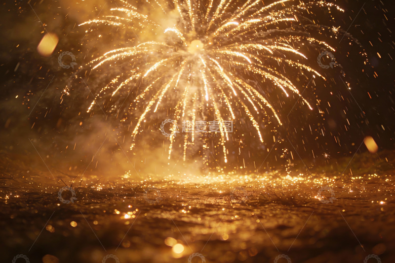 高清大图下载【趣麦麦图】夜空烟花绽放璀璨光芒