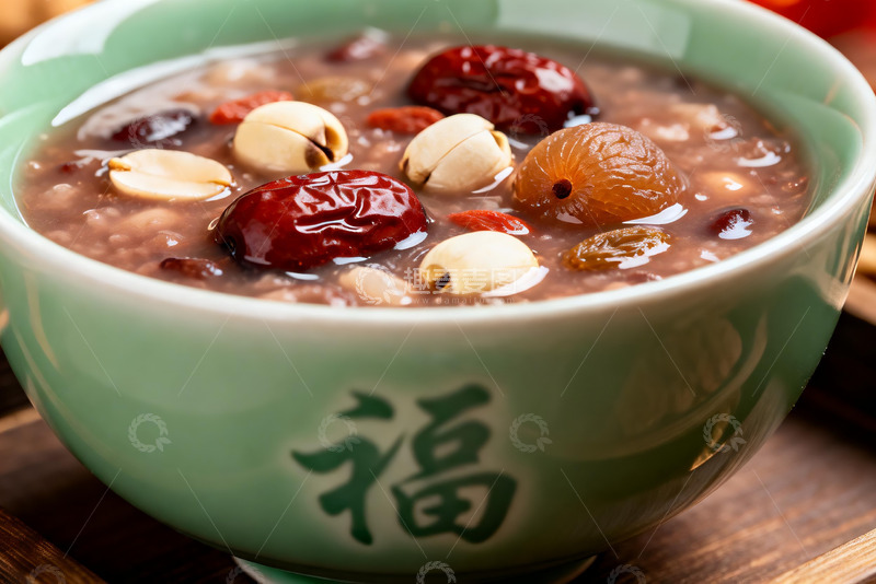 高清大图下载【趣麦麦图】一碗红枣莲子粥