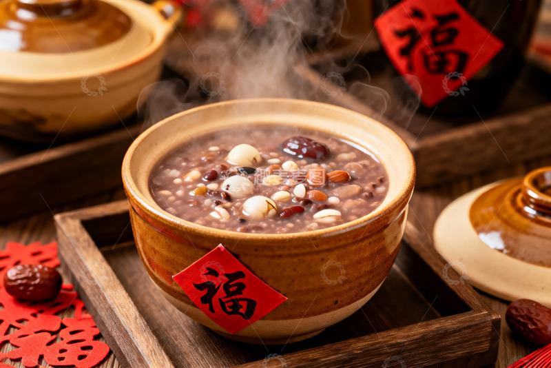 高清大图下载【趣麦麦图】热气腾腾的杂粮粥