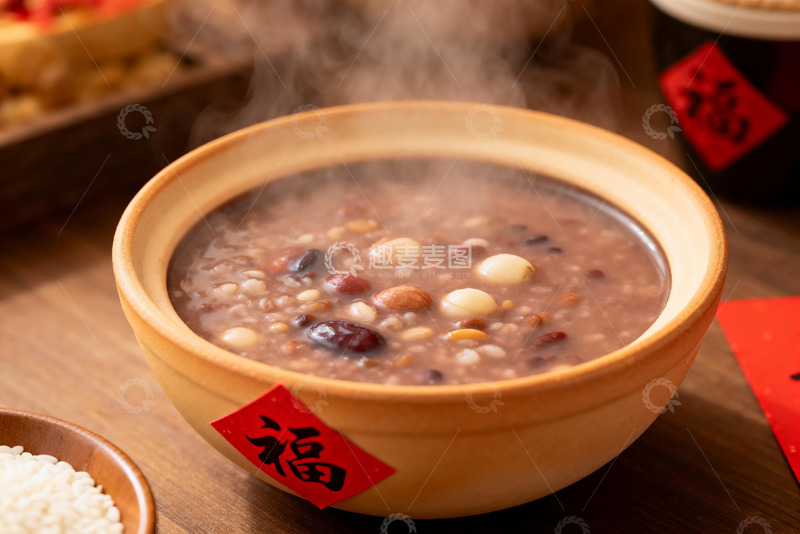 高清大图下载【趣麦麦图】热气腾腾的杂粮粥