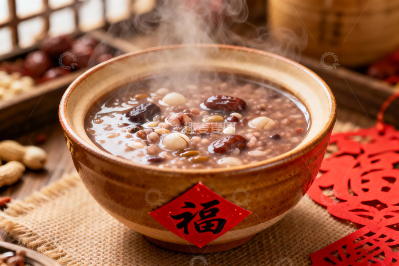 高清大图下载【趣麦麦图】热气腾腾的杂粮粥