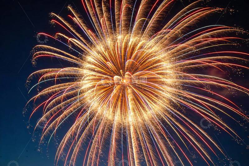 高清大图下载【趣麦麦图】夜空烟花绽放绚丽多彩