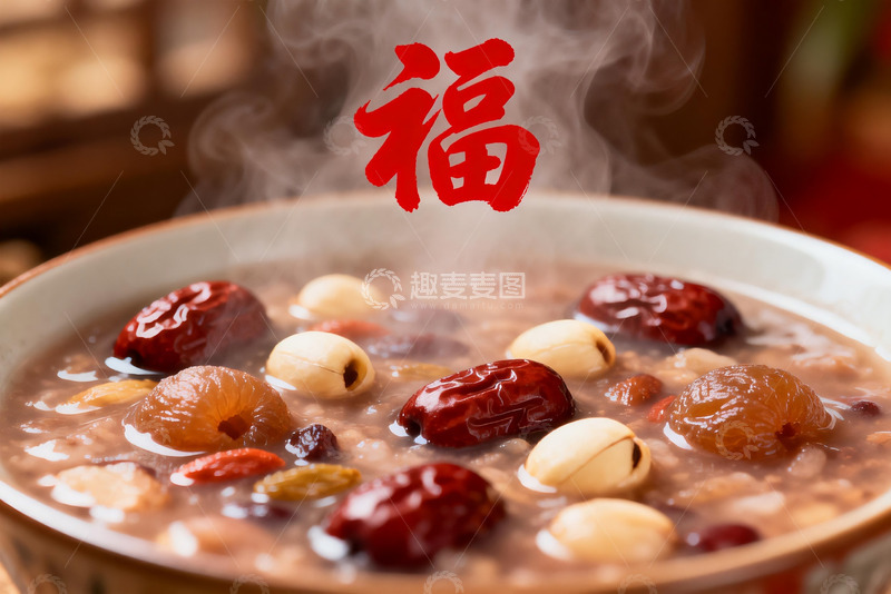 高清大图下载【趣麦麦图】热气腾腾的养生粥