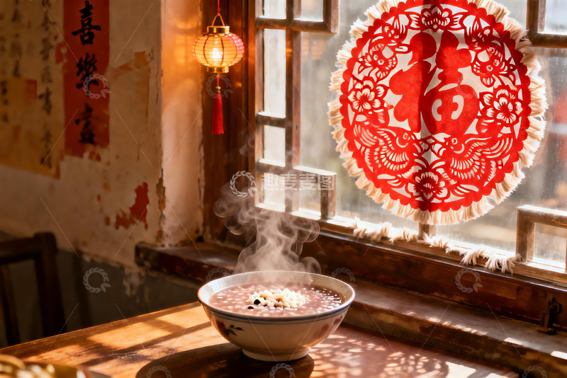 高清大图下载【趣麦麦图】窗边热粥袅袅升起