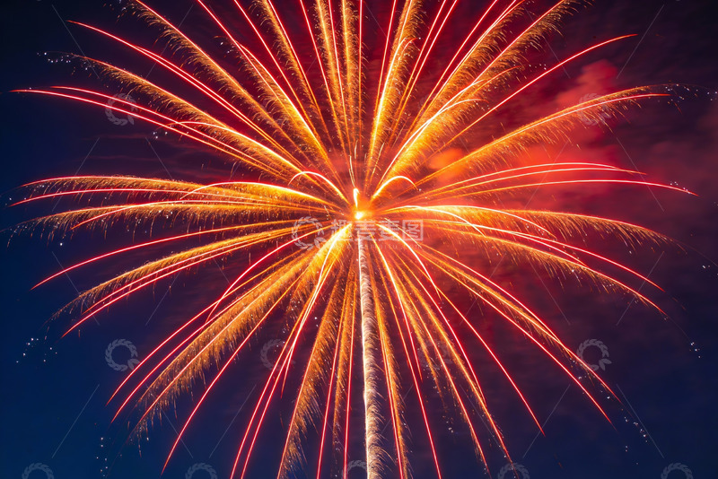 高清大图下载【趣麦麦图】夜空烟花绽放绚丽光芒