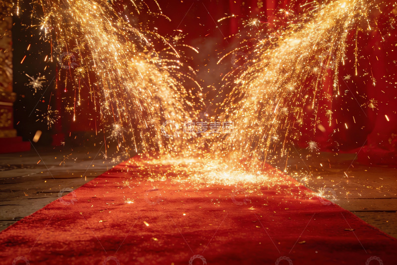 高清大图下载【趣麦麦图】红毯烟花绽放璀璨瞬间