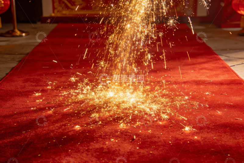 高清大图下载【趣麦麦图】红毯烟花绽放璀璨光芒