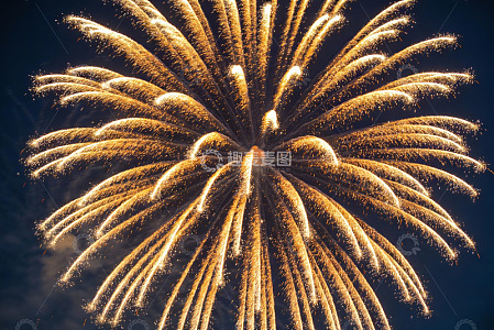 夜空烟花绽放绚丽光芒