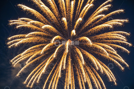 夜空烟花绽放绚丽光芒
