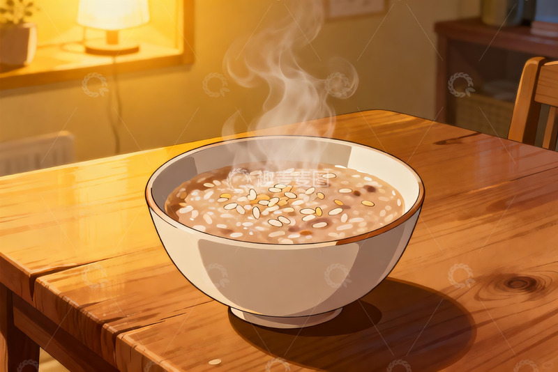 高清大图下载【趣麦麦图】热气腾腾的米粥