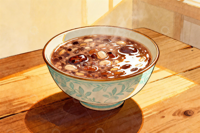 高清大图下载【趣麦麦图】热气腾腾的杂粮粥