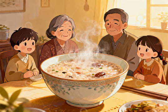 温馨家庭共进早餐